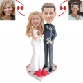 A Harmonious Couple Custom Bobblehead with Free Metal Inscription