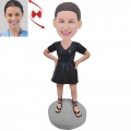 A Lady in Draped Dress Custom Bobblehead