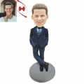 A Man In A Dark Blue Suit Custom Bobblehead