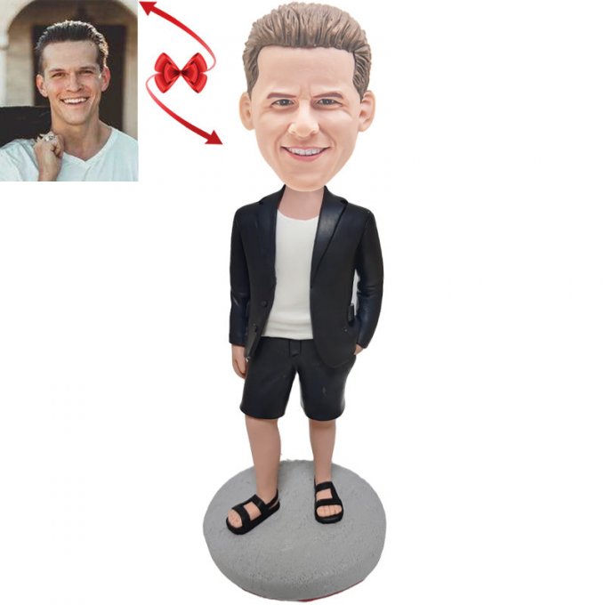 A Man in Cotton Shorts Custom Bobblehead