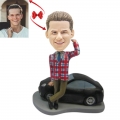 A Man With A New Car Custom Bobblehead