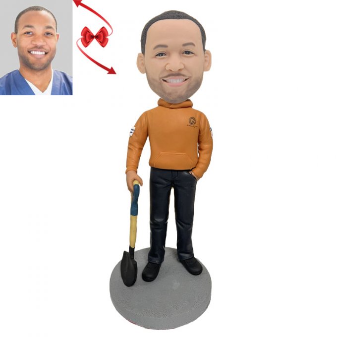 A Man with A Shovel Custom Bobblehead