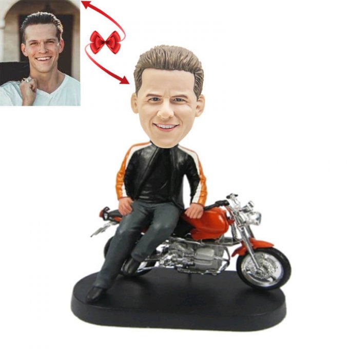 A Motorcyclist Custom Bobblehead