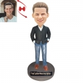 A Polite Man Custom Bobblehead with Free Metal Inscription