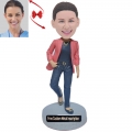 A Powerful Female Boss Custom Bobblehead with Free Metal Inscription