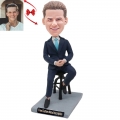 A Prosperous Boss Custom Bobblehead with Free Metal Inscription