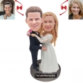 A Unique Wedding Custom Bobblehead with Free Metal Inscription