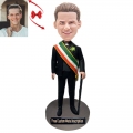 AComely Man Custom Bobblehead with Free Metal Inscription