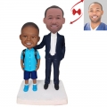 AfricanFather And Son Custom Bobblehead