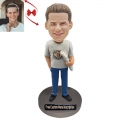 An Cultured Man Custom Bobblehead with Free Metal Inscription