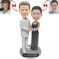 An Intimate Couple Custom Bobblehead with Free Metal Inscription