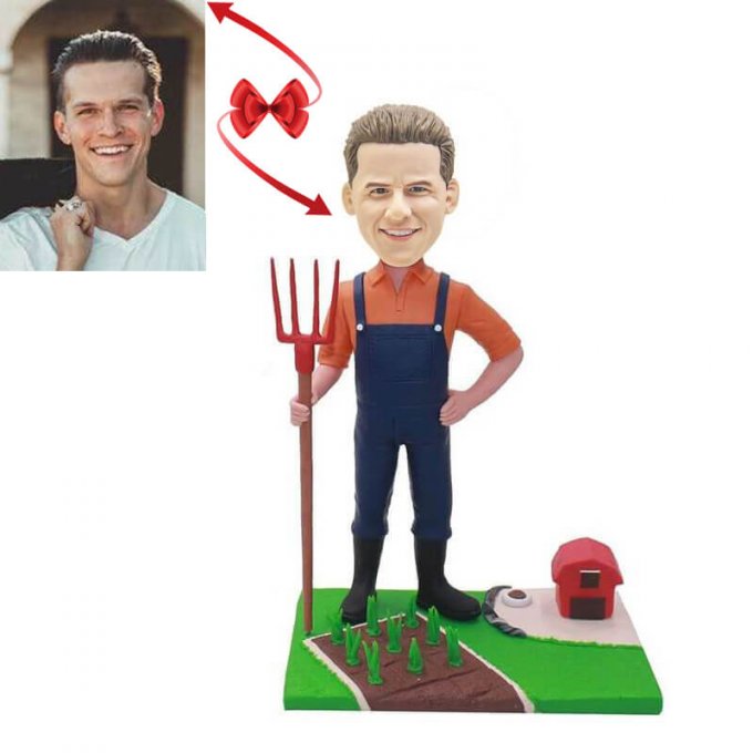 An Online Farmer Custom Bobblehead