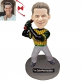 Baseball Pitcher Custom Bobblehead with Free Metal Inscription