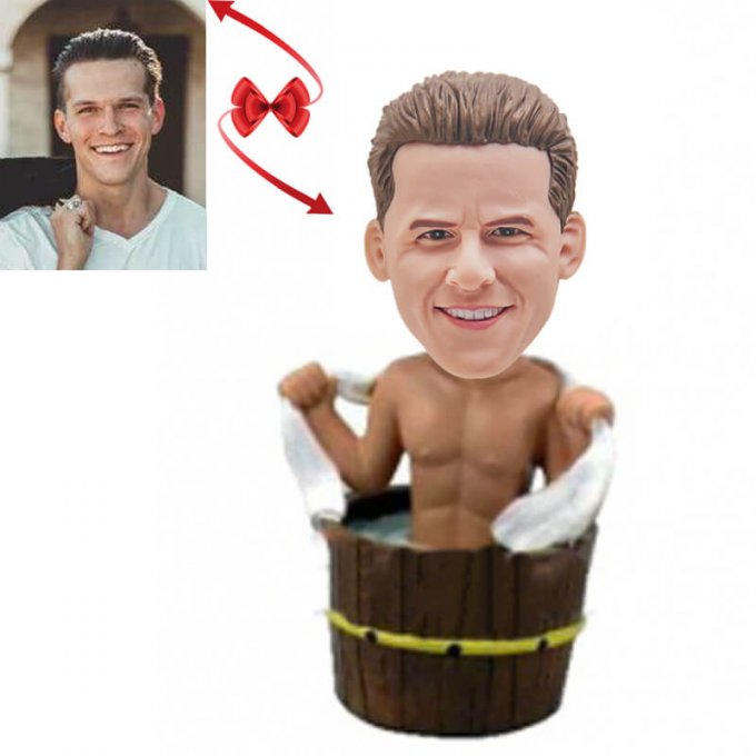 Bathing Man Custom Bobblehead