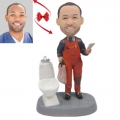 Bathroom Tile Setter Custom Bobblehead