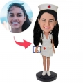 Beautiful Nurse Custom Bobblehead With Engraved Text