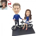 Bicycle Couple Custom Bobblehead