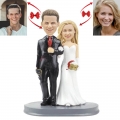 Black Suit With Mask Wedding Custom Bobblehead