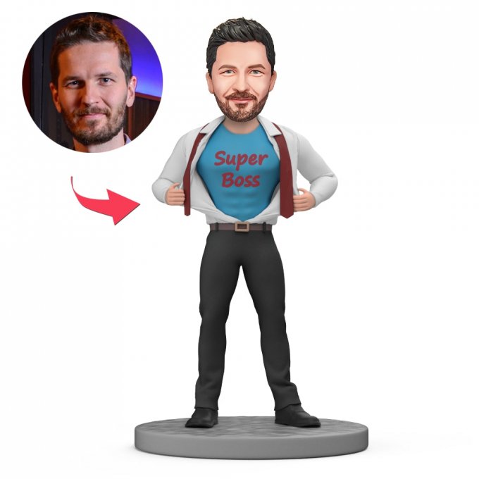 Boss's Day Gift Custom Bobblehead Super Boss Gift For Him