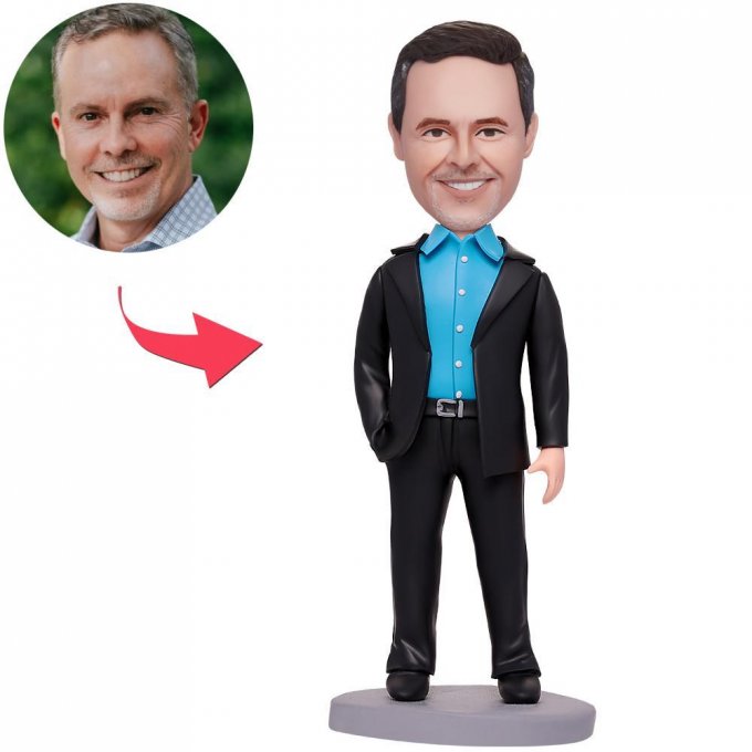 Business Man Gifts For Men Custom Bobblehead With Engraved Text