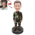 Camo Warrior Custom Bobblehead with Free Metal Inscription