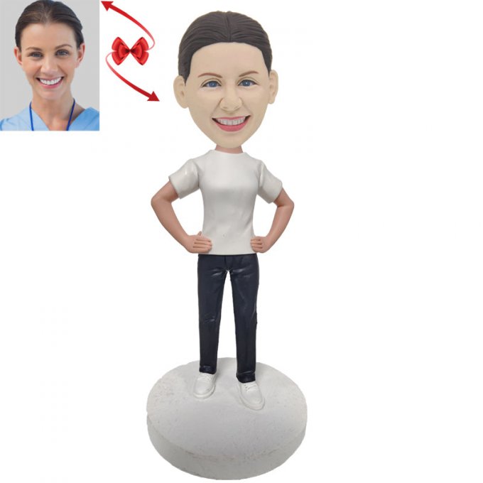 Casual Wear Woman Custom Bobblehead