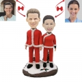 Christmas Couple Standing In The Snow Custom Bobblehead