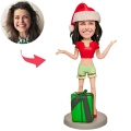 Christmas Gift Here's a Surprise Custom Bobblehead with Engraved Text