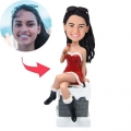 Christmas Gift Sexy Lady Christmas Custom Bobblehead With Engraved Text