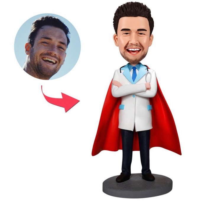 Cool Super Doctor Custom Bobblehead With Engraved Text