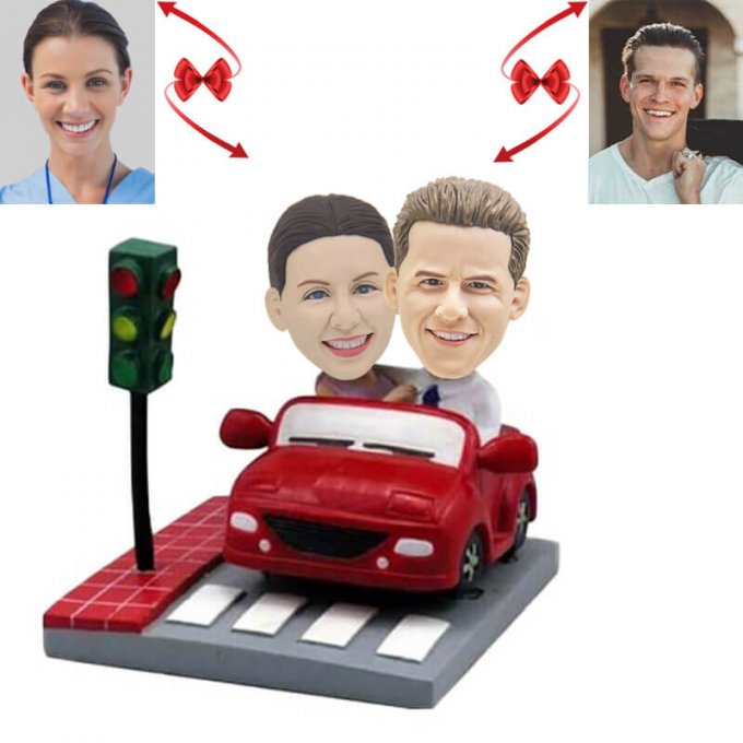 Couple of Sports Cars Custom Bobblehead