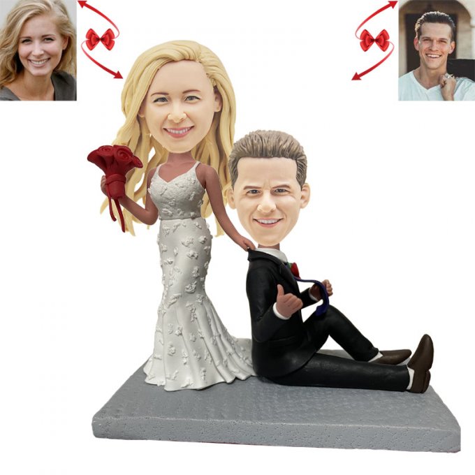 Couples in Wedding Custom Bobblehead