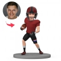 Custom Bobblehead American Football Kicker Dodging with A Ball