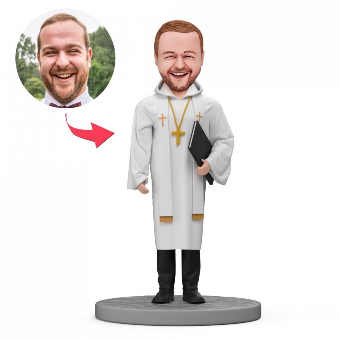 Custom Bobblehead Bishop in Wedding Officiant Attire