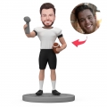 Custom Bobblehead Super Player Holding Super Bowl Trophy