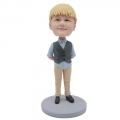 Custom Cool Boy Bobbleheads In Waistcoats