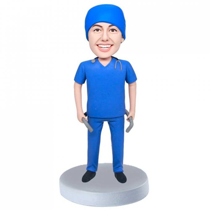 Custom Cool Male Surgeon Doctor Bobbleheads