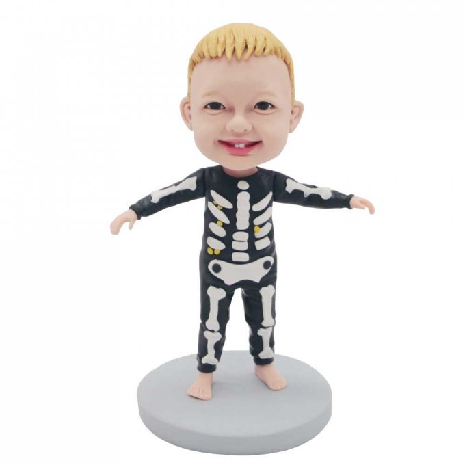 Custom Cute Baby Bobbleheads In Funny Bodysuit