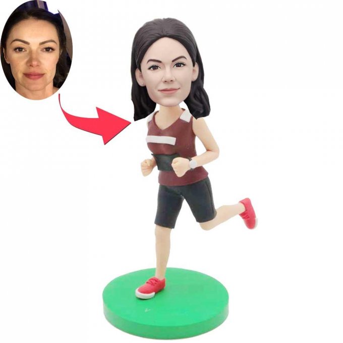 Custom Female Athlete Bobbleheads In Sportswear