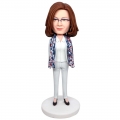 Custom Female Boss Bobbleheads In Suit With A Scarf