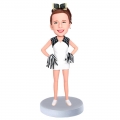 Custom Female Cheerleader Bobbleheads In Cheerleader Uniform