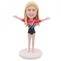 Custom Female Gymnast Bobbleheads In Gym Suit