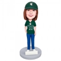 Custom Female Michigan State Fans Bobbleheads