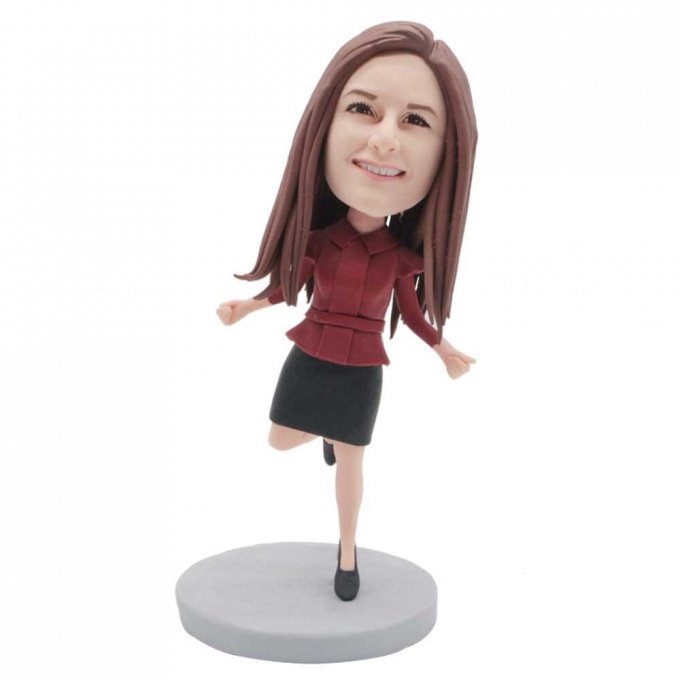 Custom Female Office Staff Bobbleheads In Professional Business Attire