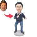 Custom Funny Male Bobbleheads In Sweater