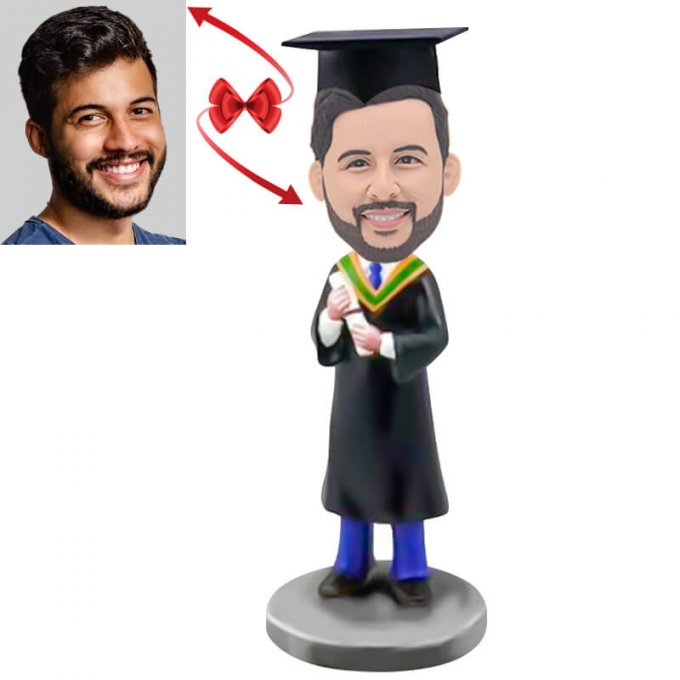 Custom Graduation Gift For Male Classmate Custom Bobblehead