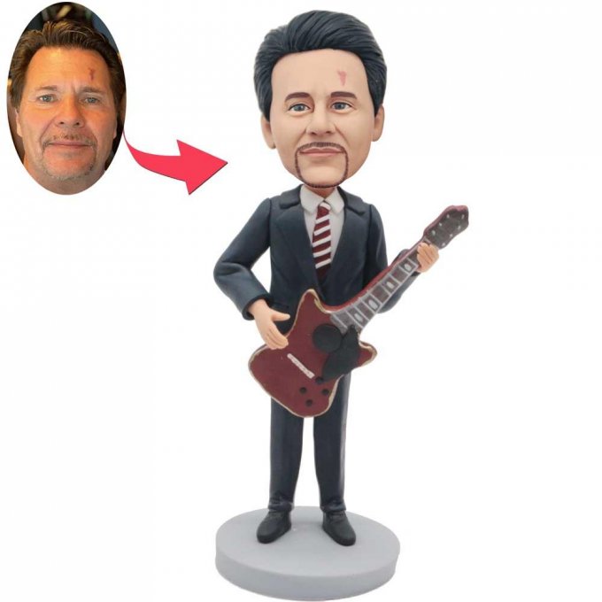 Custom Guitarist Bobbleheads In Suit