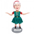 Custom Happy Male Bobbleheads In Christmas Costume