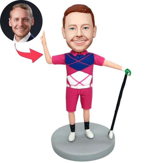 Custom Happy Male Golfer Bobbleheads