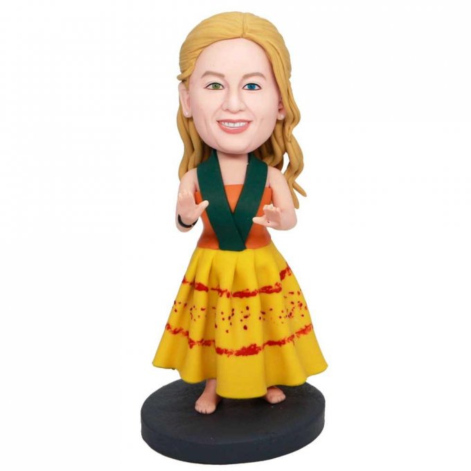 Custom Humorous Funny Female Hula Hawaiian Bobbleheads